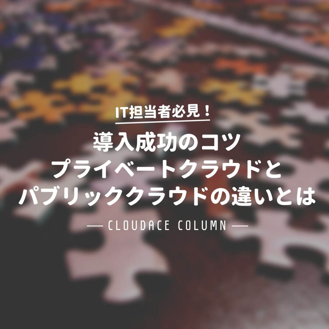 導入成功のコツ プライベートクラウドとパブリッククラウドの違いとは クラウドエース株式会社